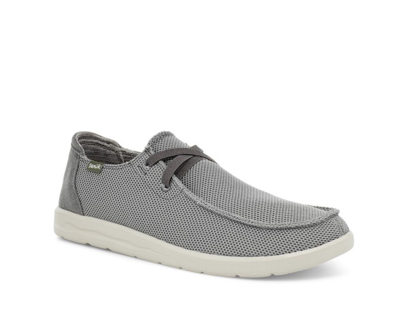 Sanuk Shaka Mesh No Tie Men's Shoes Grey | Canada 236AHK